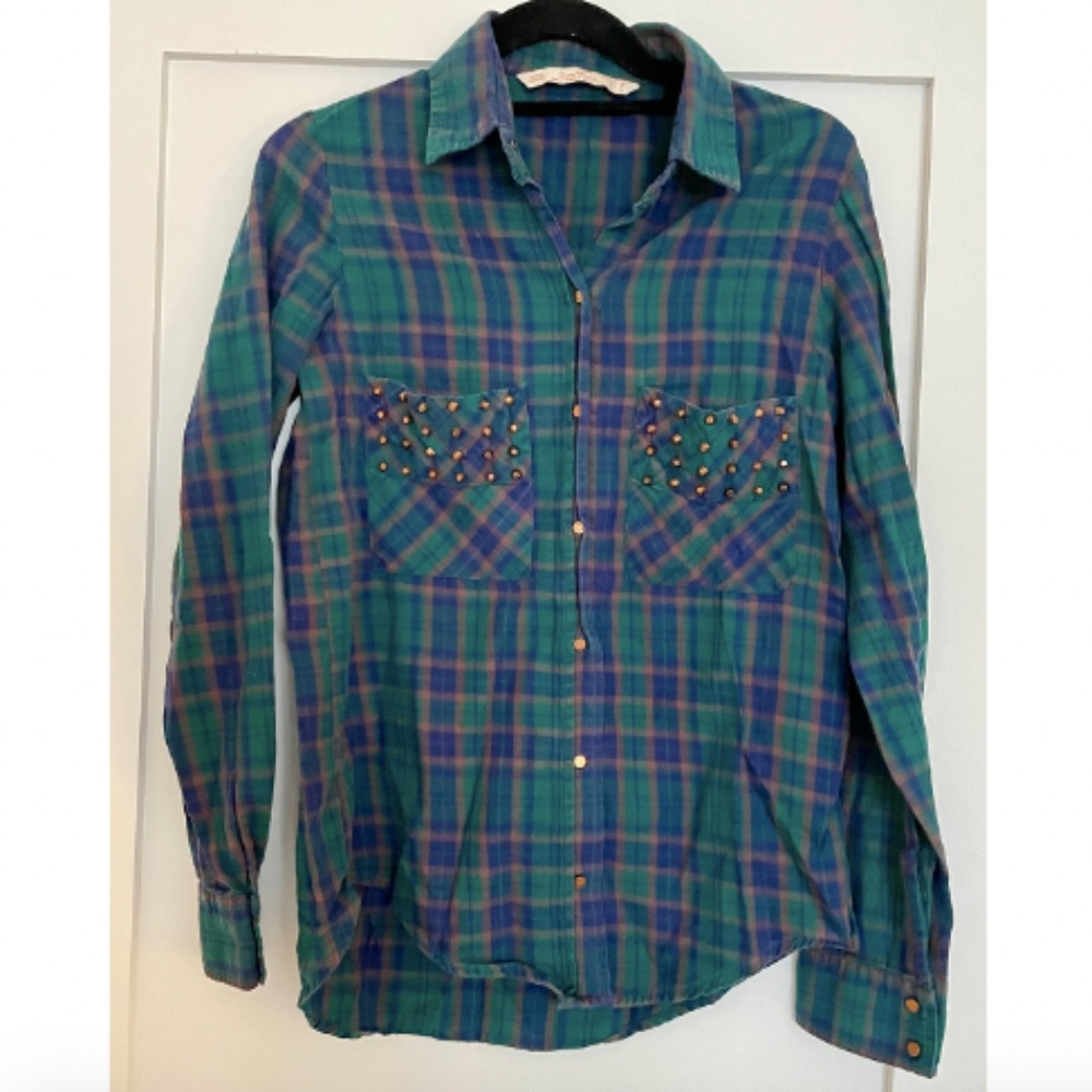 Plaid Shirt w. Rose Gold Details
